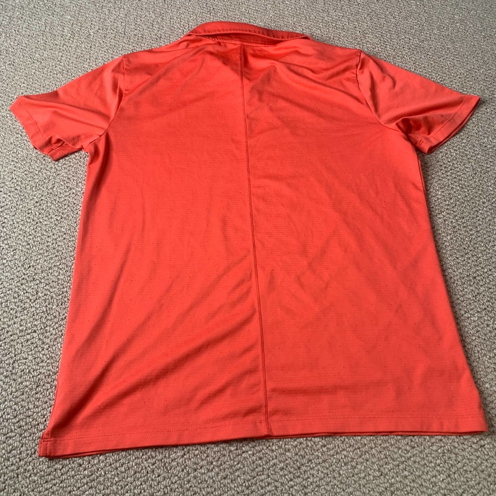 Nike Golf Mens Polo Shirt Size Medium Red Short Sleeves Dri Fit Swoosh Pullover - Picture 6 of 12